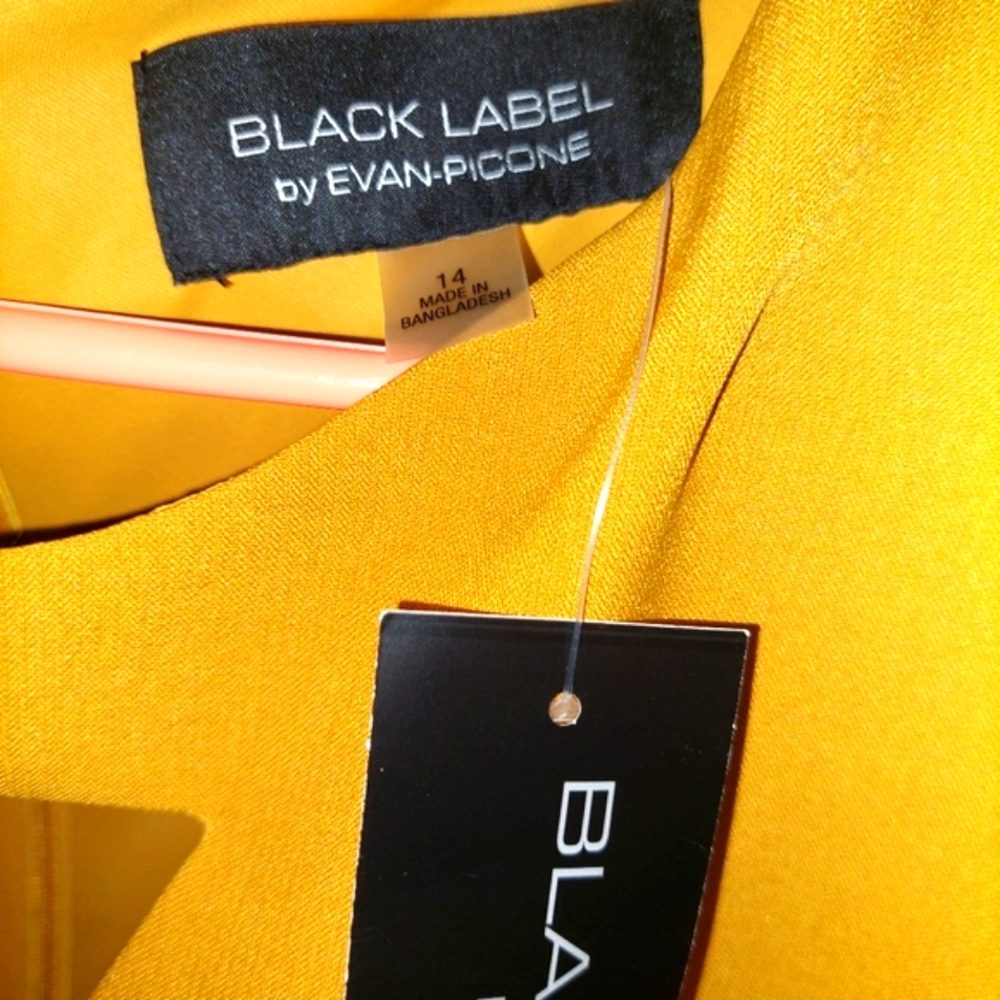 Evan Picone Mustard Yellow Dress and Jacket Set - Picture 5 of 11